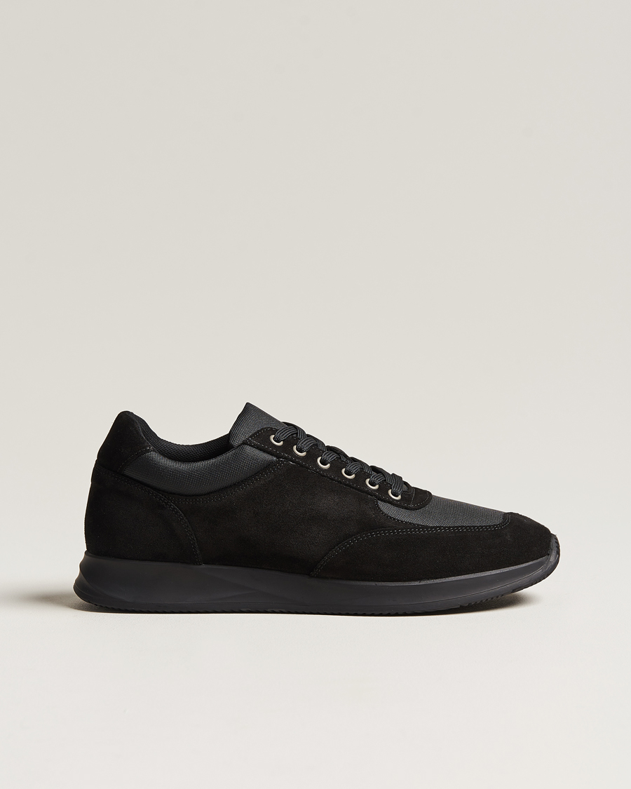 Herr | Myrqvist Stensund Running Sneaker Black Suede | Myrqvist | Stensund Running Sneaker Black Suede