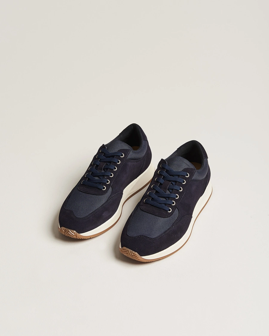 Herr | Sneakers | Myrqvist | Stensund Running Sneaker Navy Suede