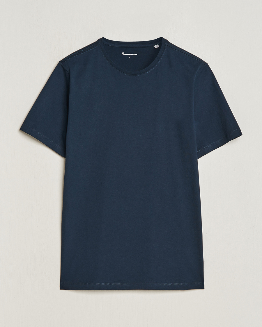 Herr | T-Shirts | KnowledgeCotton Apparel | Agnar Basic T-Shirt Total Eclipse