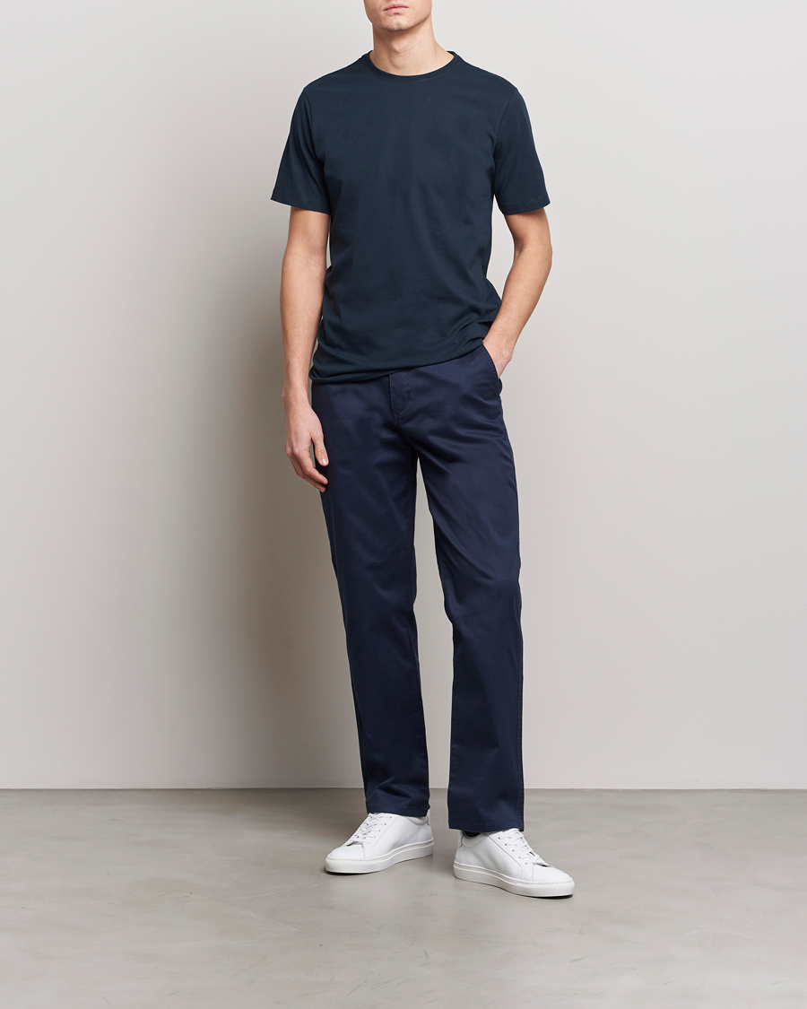 Herr | T-Shirts | KnowledgeCotton Apparel | Agnar Basic T-Shirt Total Eclipse