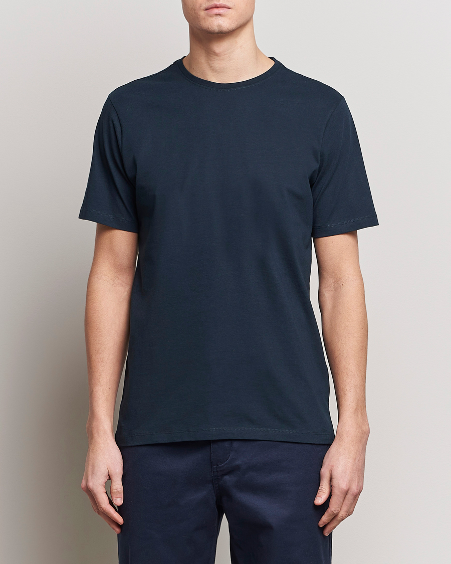 Herre | KnowledgeCotton Apparel | KnowledgeCotton Apparel | Agnar Basic T-Shirt Total Eclipse