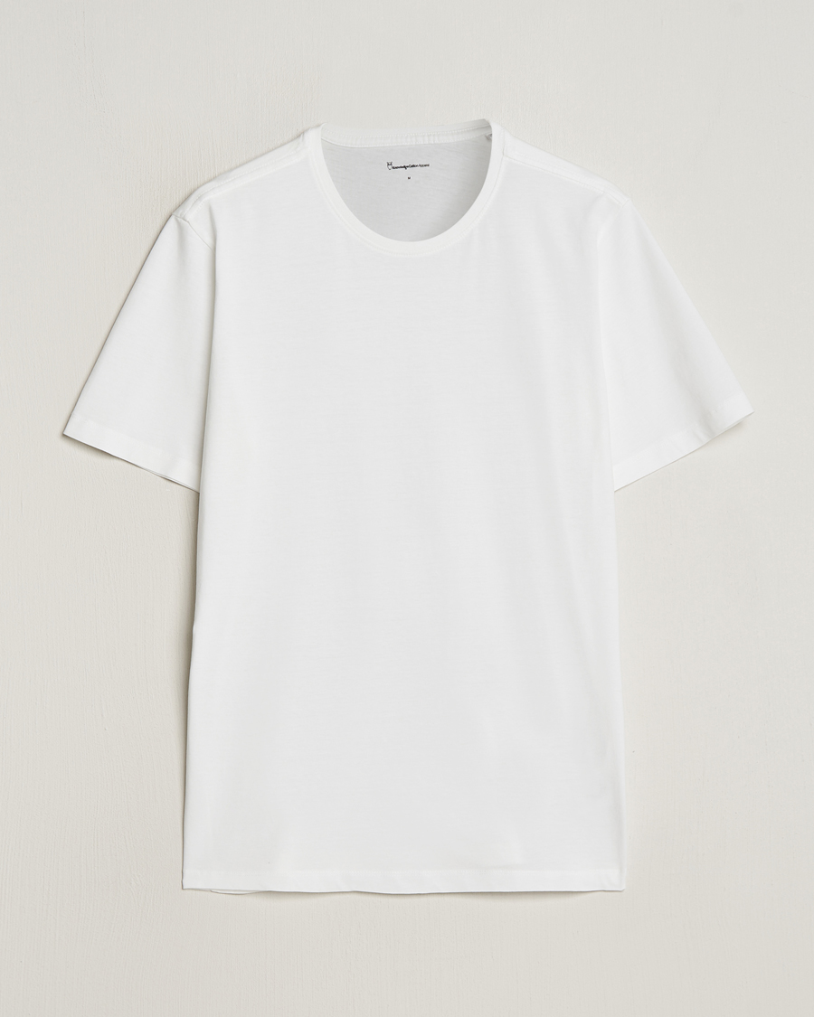 Herr | T-Shirts | KnowledgeCotton Apparel | Agnar Basic T-Shirt Bright White