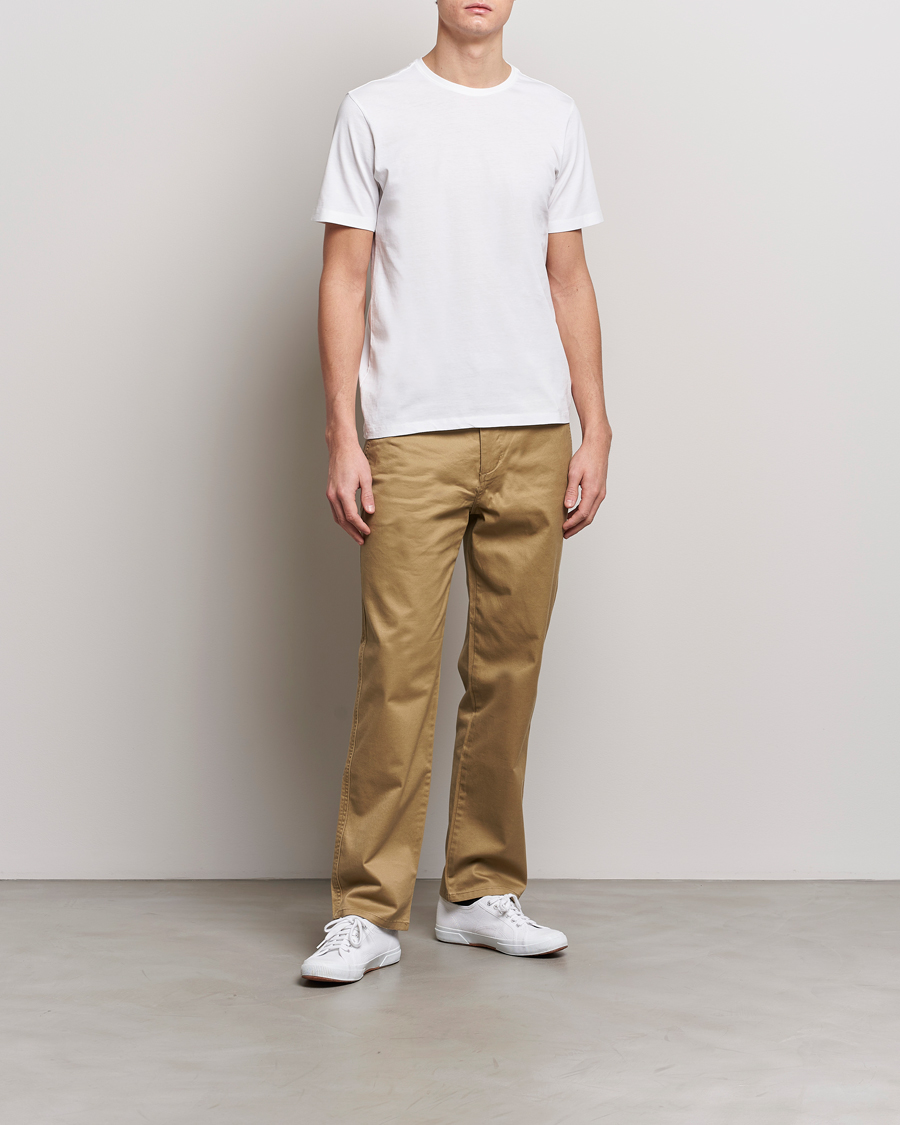 Herr | T-Shirts | KnowledgeCotton Apparel | Agnar Basic T-Shirt Bright White