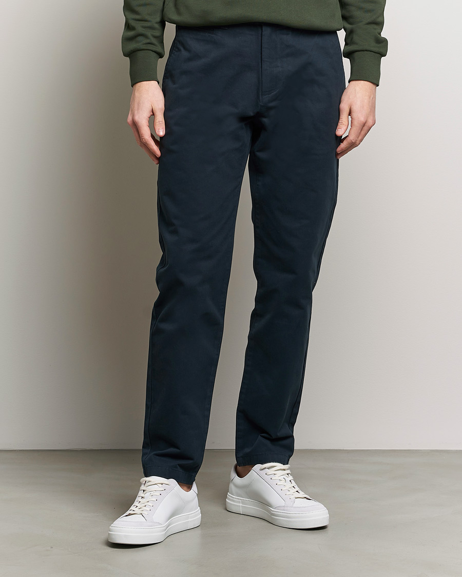 Herr | Byxor | KnowledgeCotton Apparel | Chuck Regular Cotton Twill Chino Total Eclipse