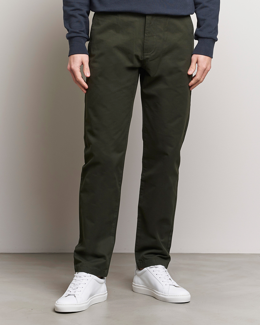 Herr | Chinos | KnowledgeCotton Apparel | Chuck Regular Cotton Twill Chino Forest Night