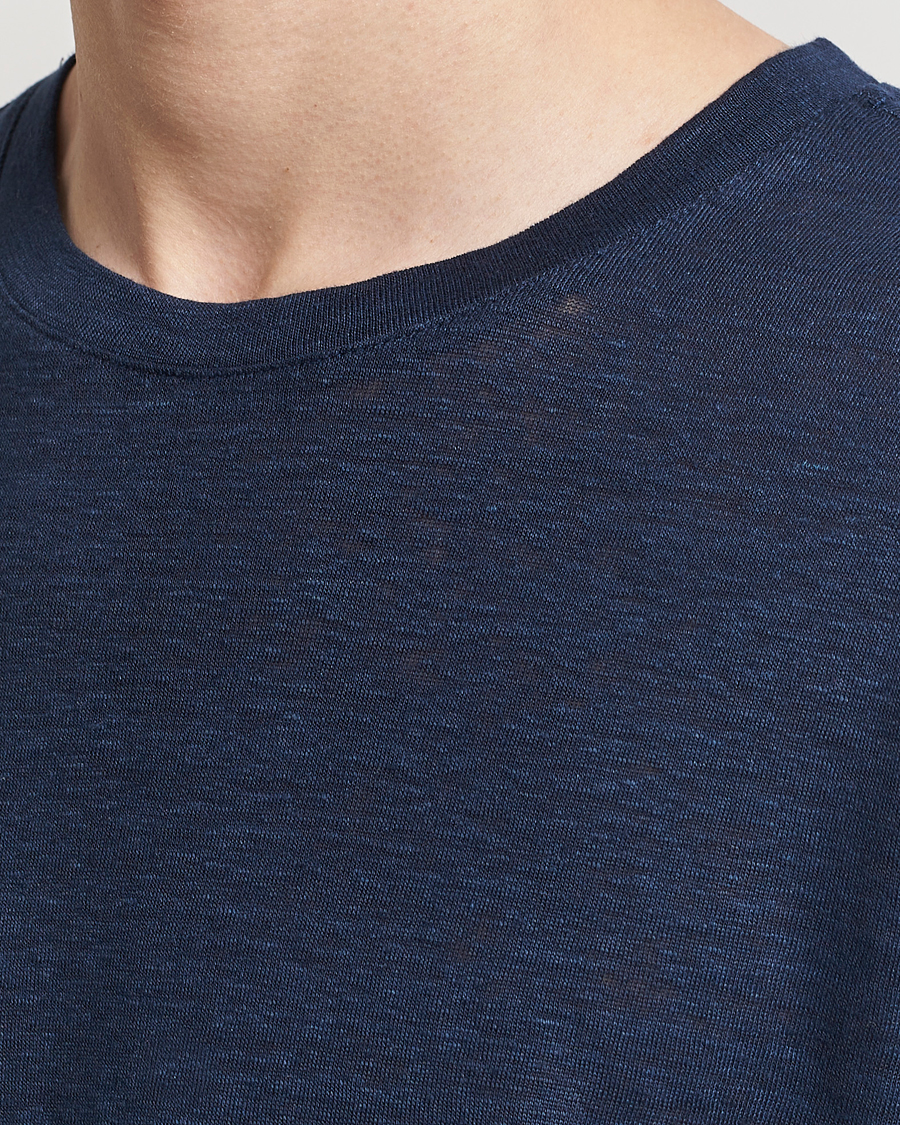Herr | T-Shirts | KnowledgeCotton Apparel | Organic Linen T-Shirt Total Eclipse