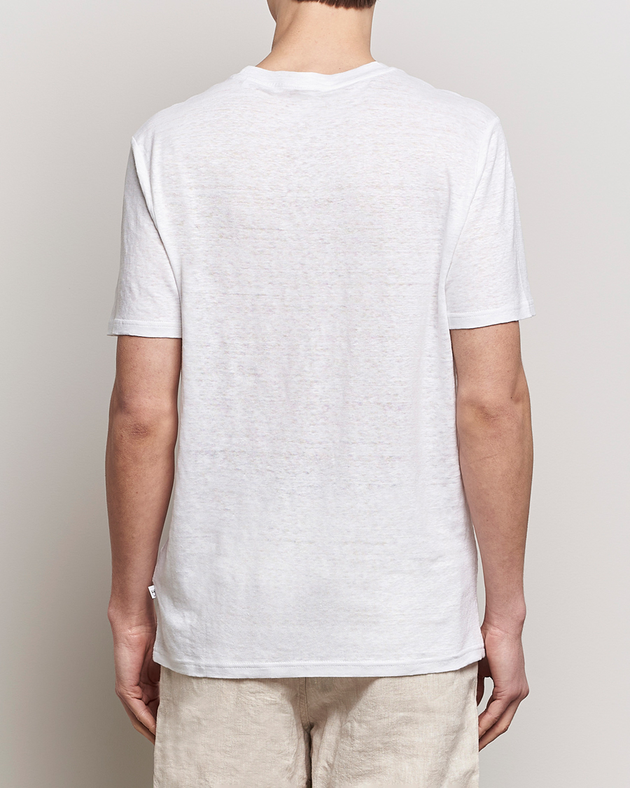 Herr | T-Shirts | KnowledgeCotton Apparel | Organic Linen T-Shirt Bright White