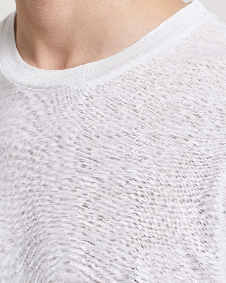 Herr | T-Shirts | KnowledgeCotton Apparel | Organic Linen T-Shirt Bright White