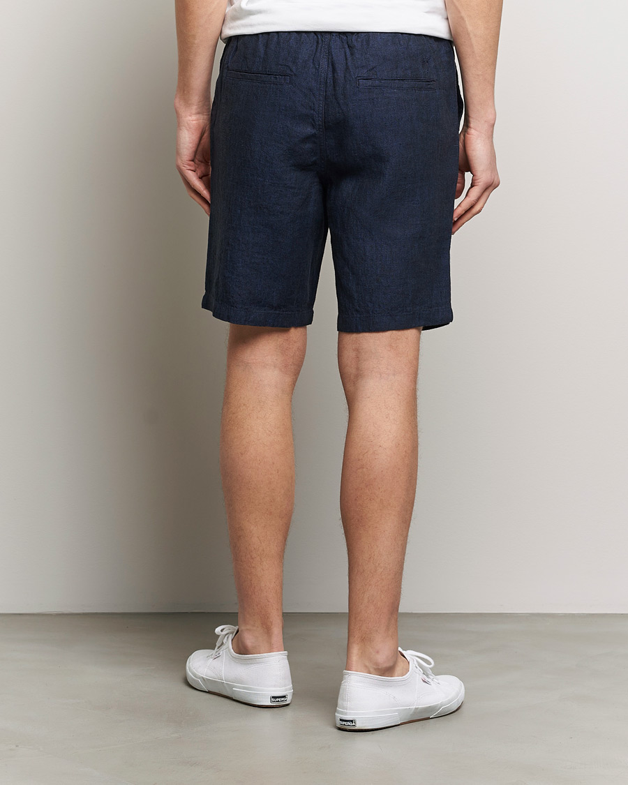 Herr | Shorts | KnowledgeCotton Apparel | Loose Linen Shorts Total Eclipse