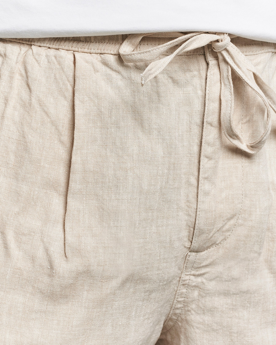 Herr | Shorts | KnowledgeCotton Apparel | Loose Linen Shorts Light Feather Grey