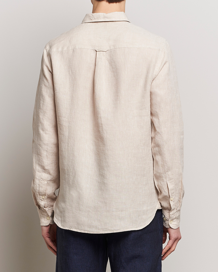 Herr | Skjortor | KnowledgeCotton Apparel | Regular Linen Shirt Light Feather Grey