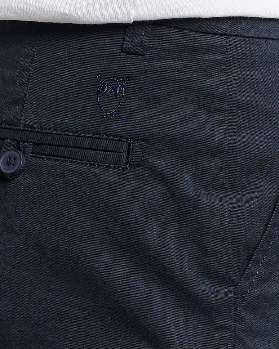 Herr | Shorts | KnowledgeCotton Apparel | Regular Chino Poplin Shorts Total Eclipse