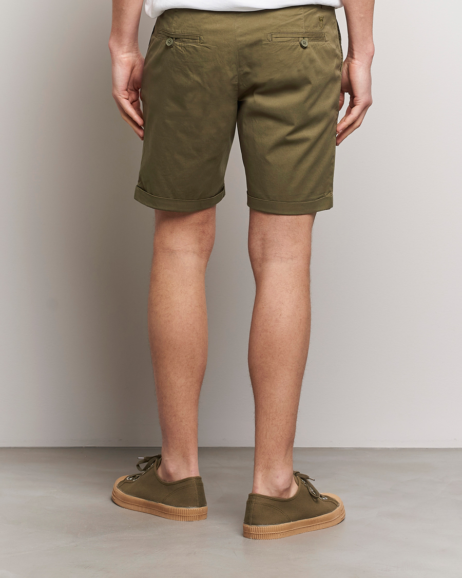 Herr | Shorts | KnowledgeCotton Apparel | Regular Chino Poplin Shorts Burned Olive