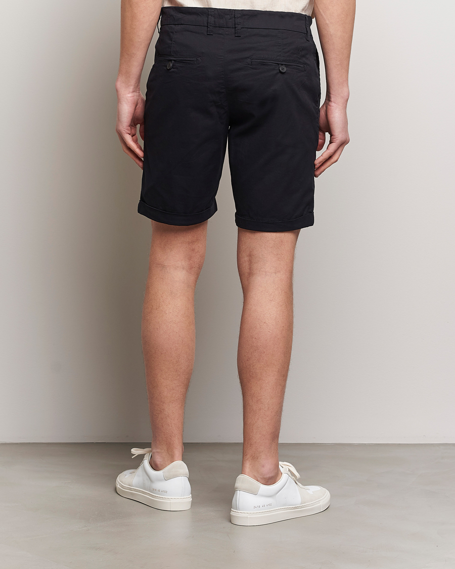 Herr | Shorts | KnowledgeCotton Apparel | Regular Chino Poplin Shorts Jet Black
