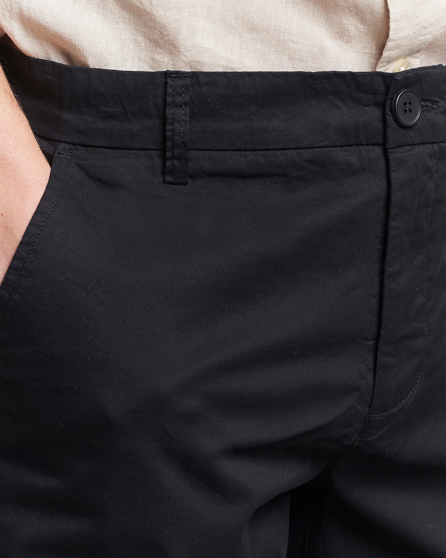 Herr | Shorts | KnowledgeCotton Apparel | Regular Chino Poplin Shorts Jet Black