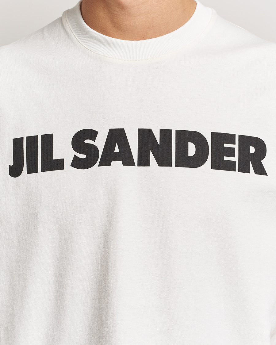 Herr | T-Shirts | Jil Sander | Round Collar Logo T-Shirt White