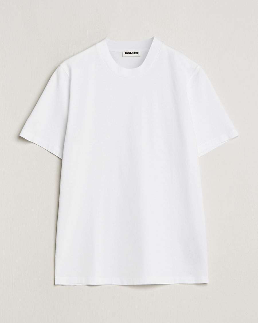 Herr | T-Shirts | Jil Sander | Round Collar Simple T-Shirt White