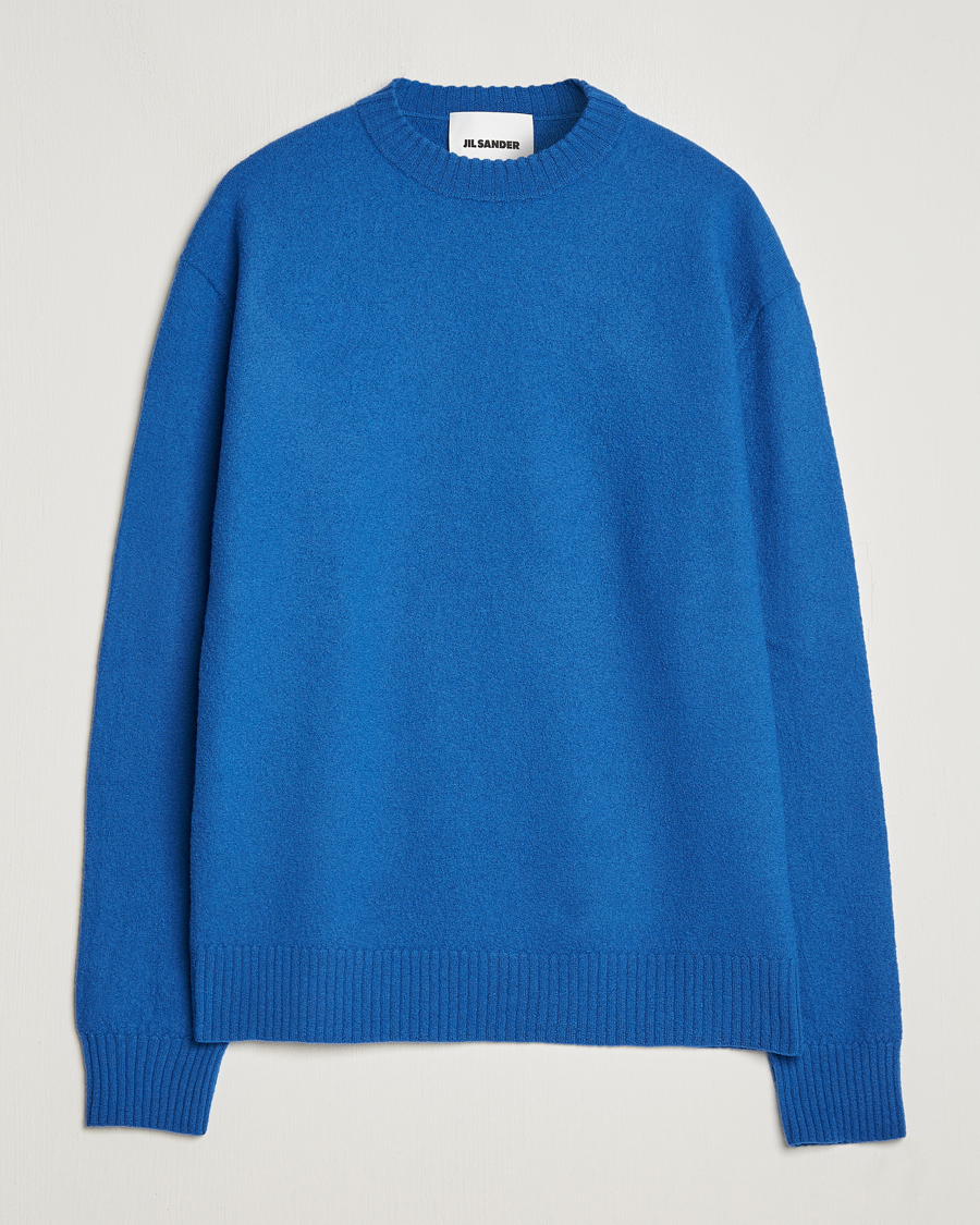Herr | Tröjor | Jil Sander | Lightweight Merino Wool Sweater Space Blue