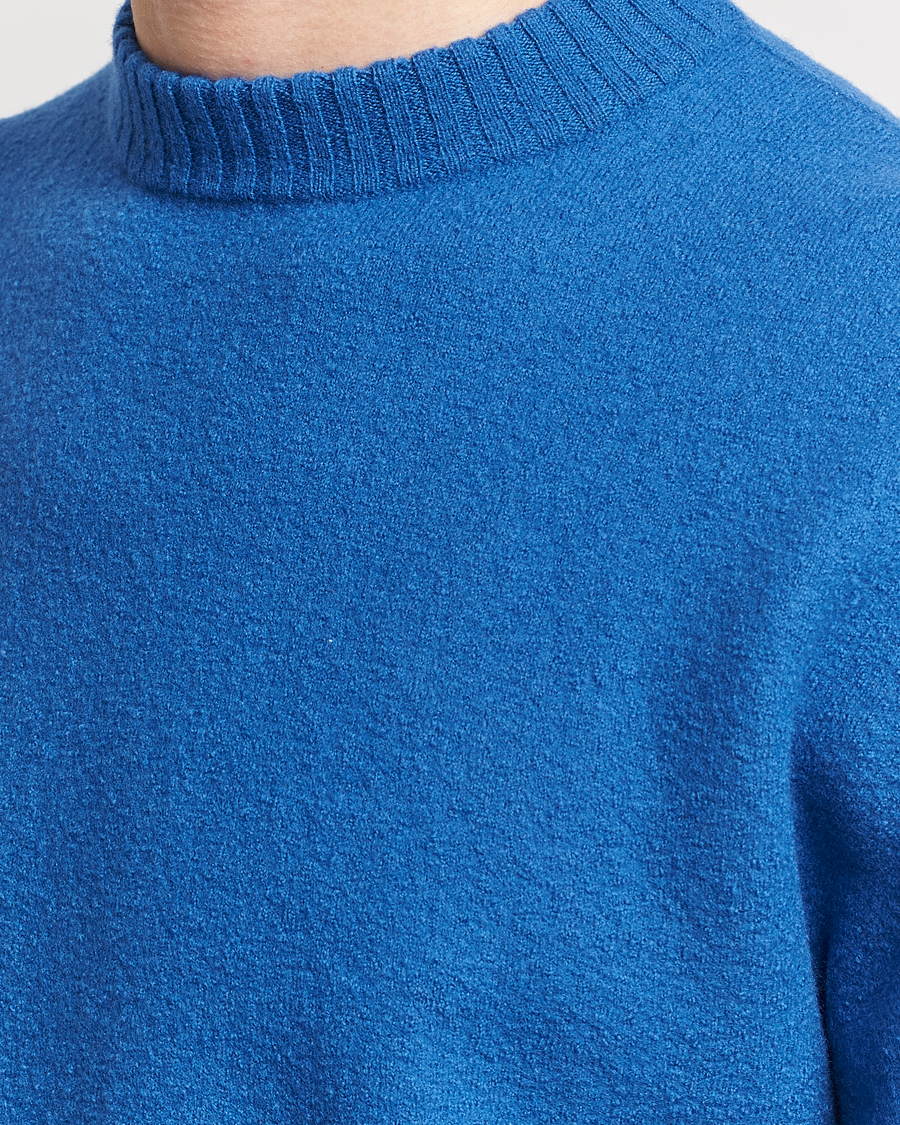 Herr | Tröjor | Jil Sander | Lightweight Merino Wool Sweater Space Blue