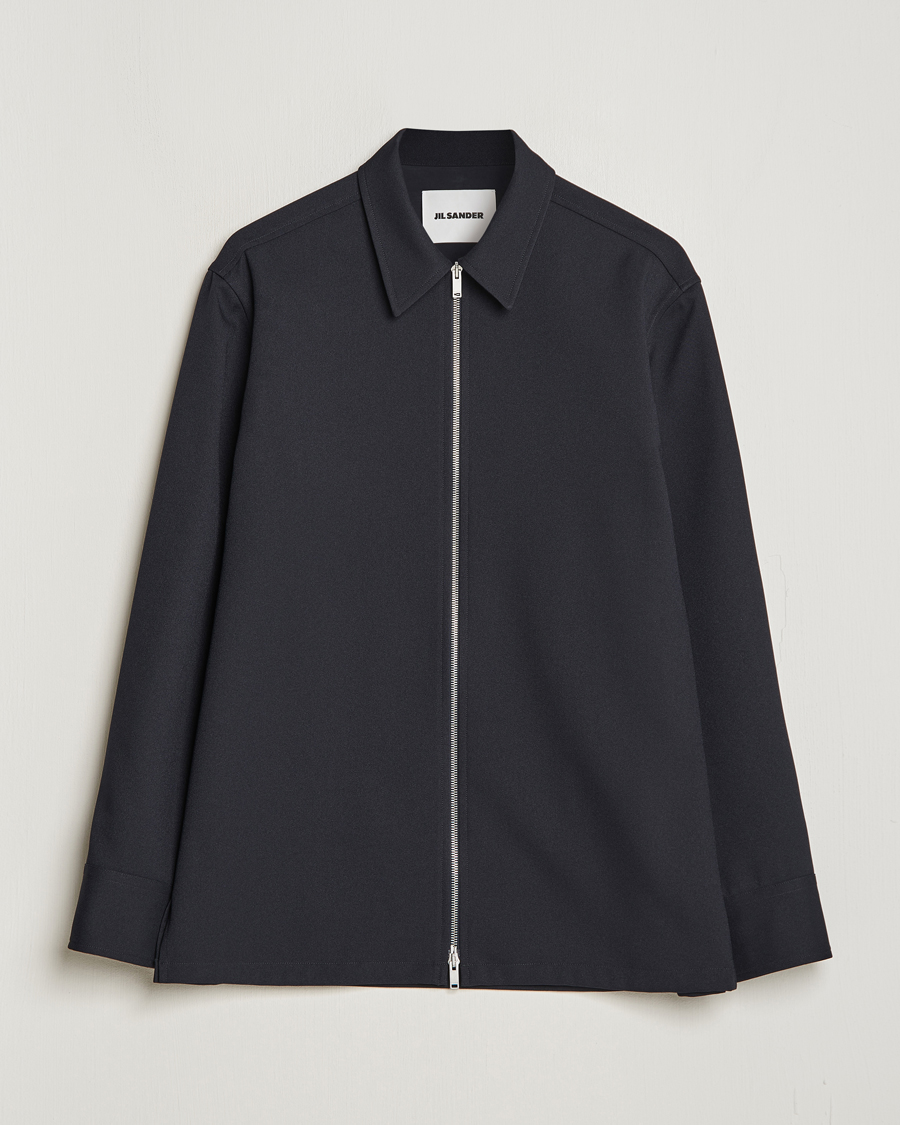 Herr | Skjortor | Jil Sander | Full Zip Overshirt Midnight