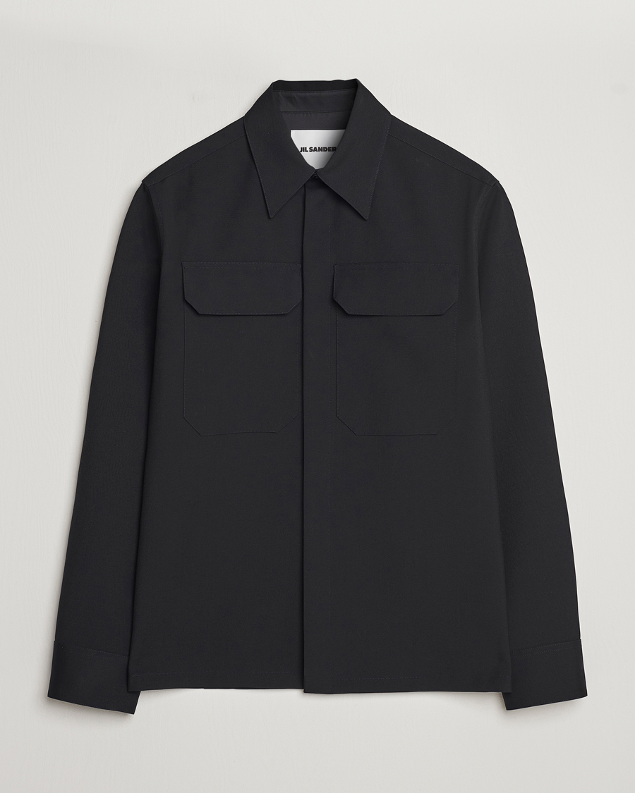 Herr | Skjortor | Jil Sander | Double Pocket Overshirt Black