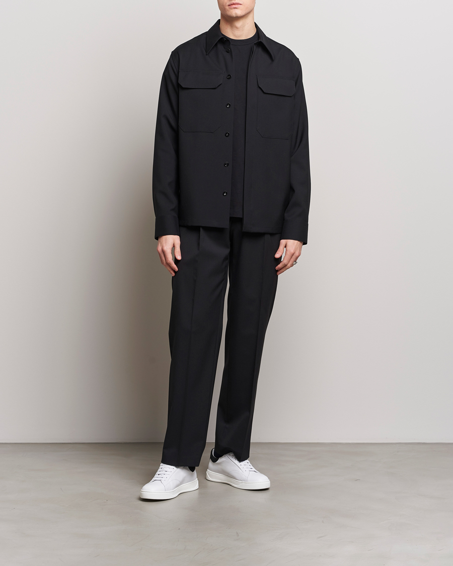 Herr | Skjortor | Jil Sander | Double Pocket Overshirt Black