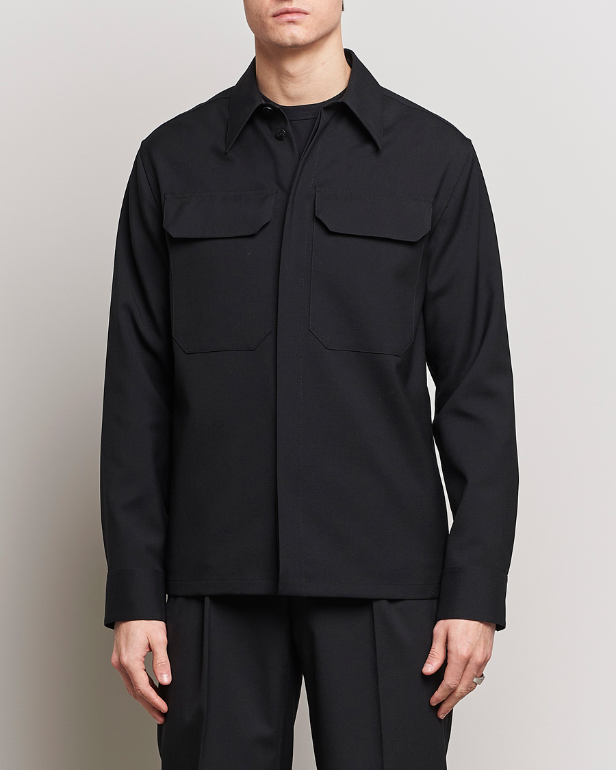 Herr | Jil Sander | Jil Sander | Double Pocket Overshirt Black