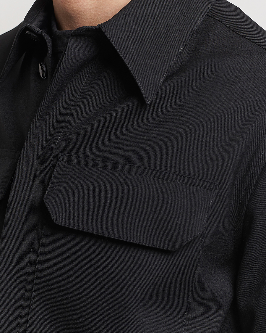 Herr | Skjortor | Jil Sander | Double Pocket Overshirt Black