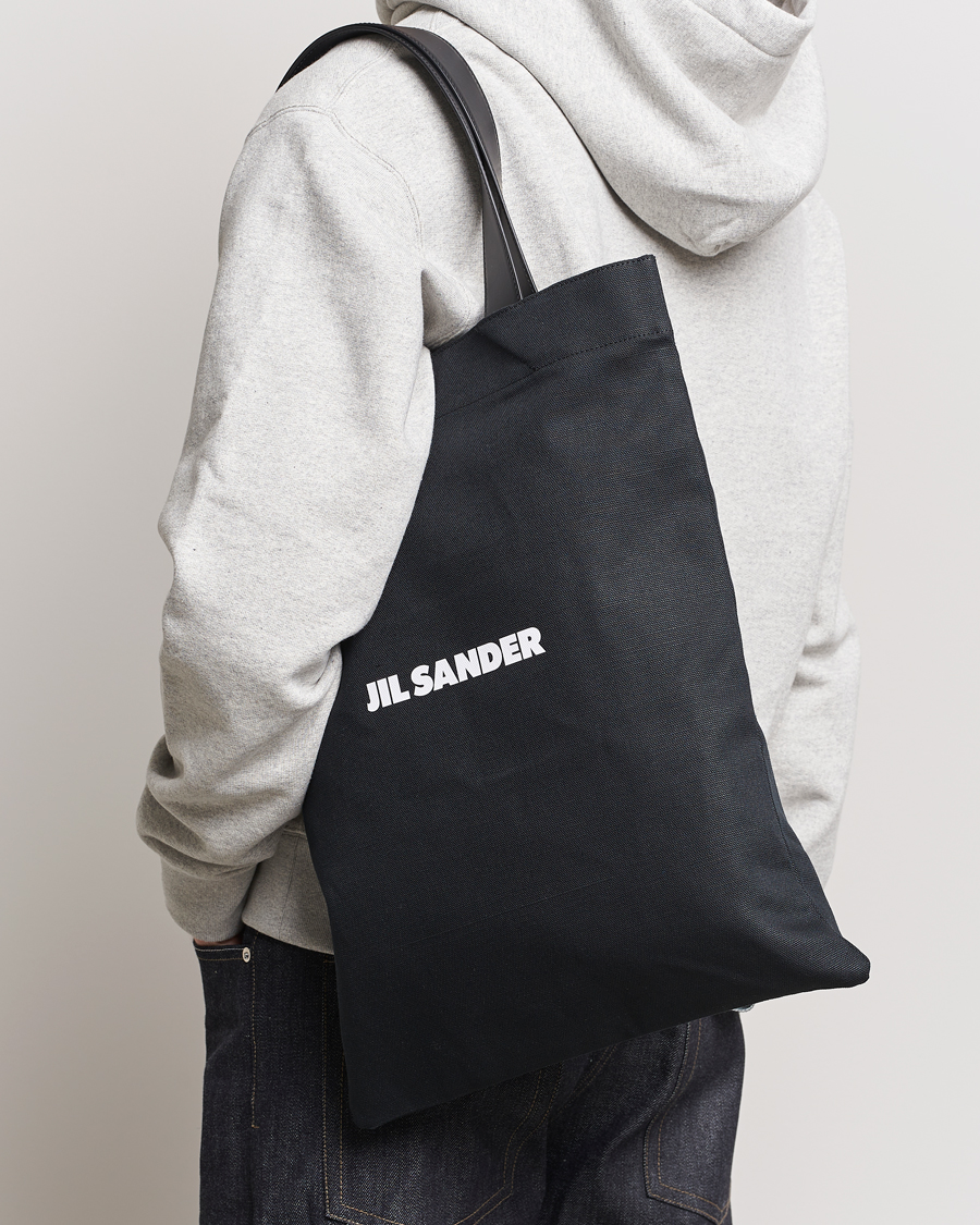 Herr | Väskor | Jil Sander | Canvas Logo Totebag Black