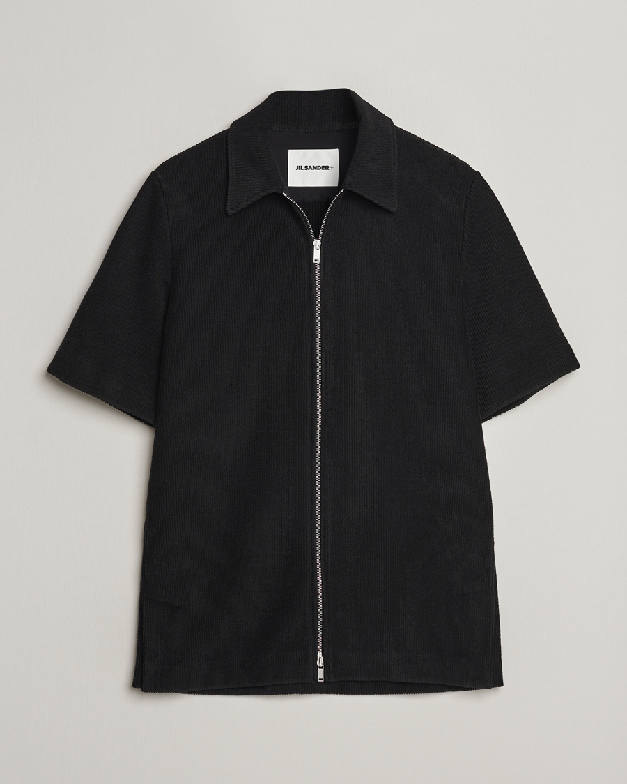 Herr | Skjortor | Jil Sander | Full Zip Camp Shirt Black