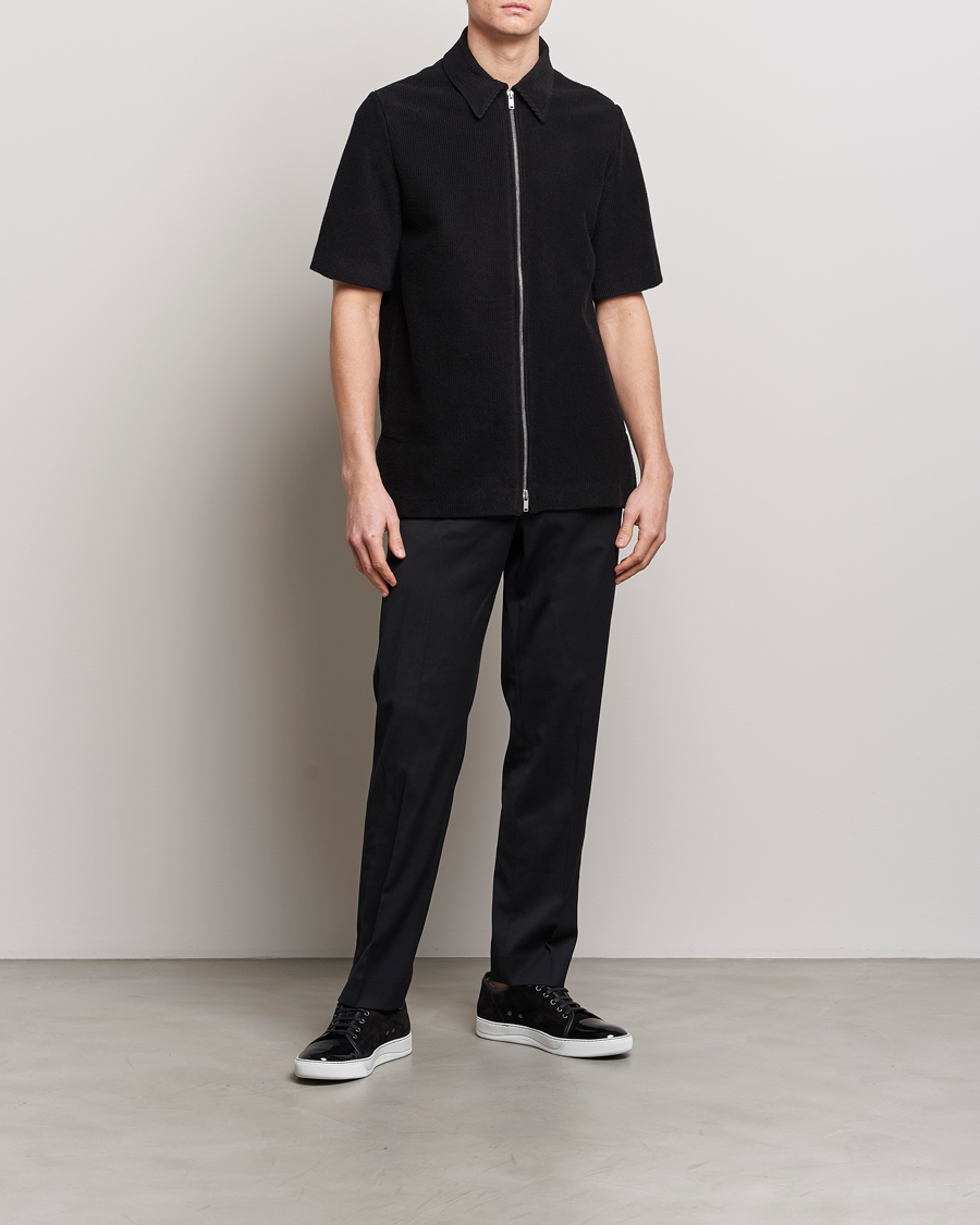 Herr | Skjortor | Jil Sander | Full Zip Camp Shirt Black