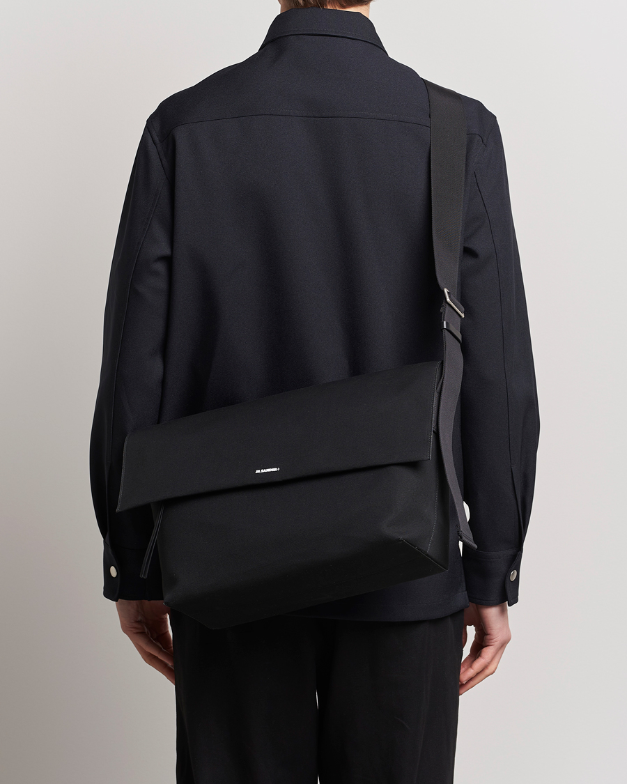 Herr | Väskor | Jil Sander | Canvas/Leather Cross Body Bag Black