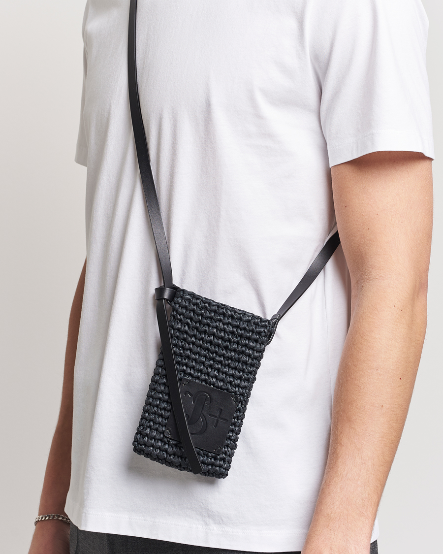 Herr | Väskor | Jil Sander | Crochet Phone Pocket Black