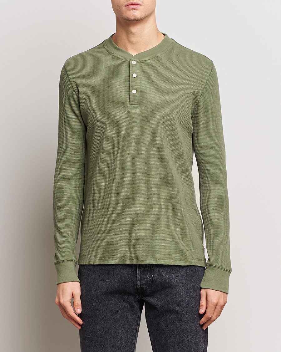 Herr | Tröjor | Levi's | Thermal Henley Bluish Olive