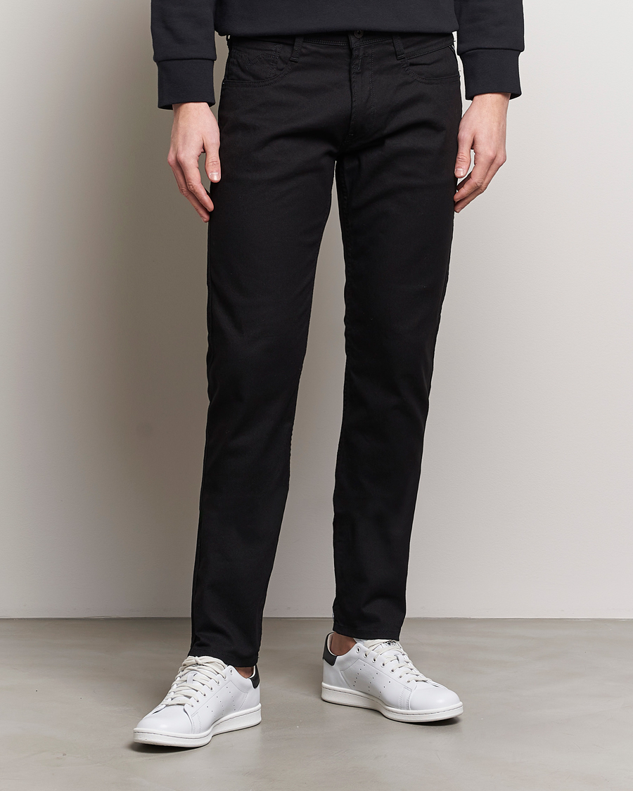 Herr | Svarta jeans | Replay | Anbass Powerstretch Jeans Black