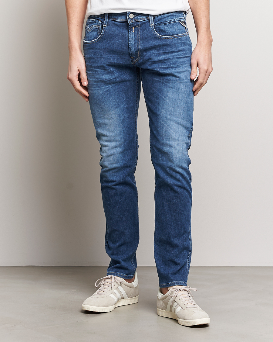 Herr | Jeans | Replay | Anbass Stretch Jeans Dark Blue