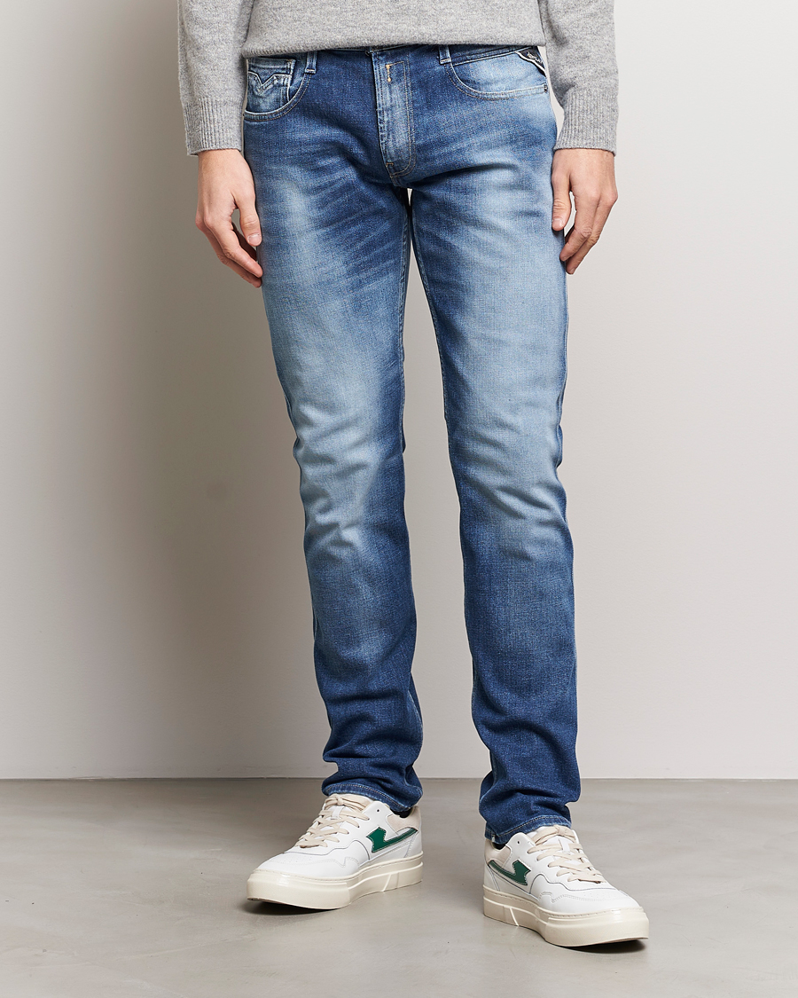 Herr | Tapered fit | Replay | Anbass Stretch Jeans Medium Blue
