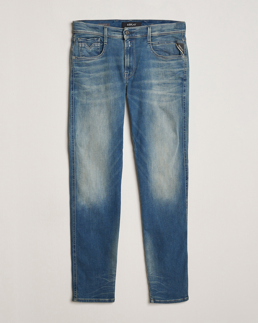 Herr | Jeans | Replay | Anbass Hyperflex Dust Wash Jeans Medium Blue