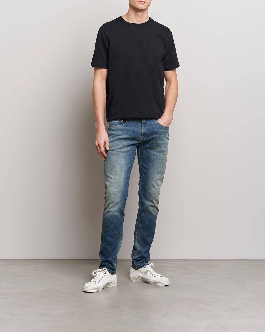Herr | Jeans | Replay | Anbass Hyperflex Dust Wash Jeans Medium Blue