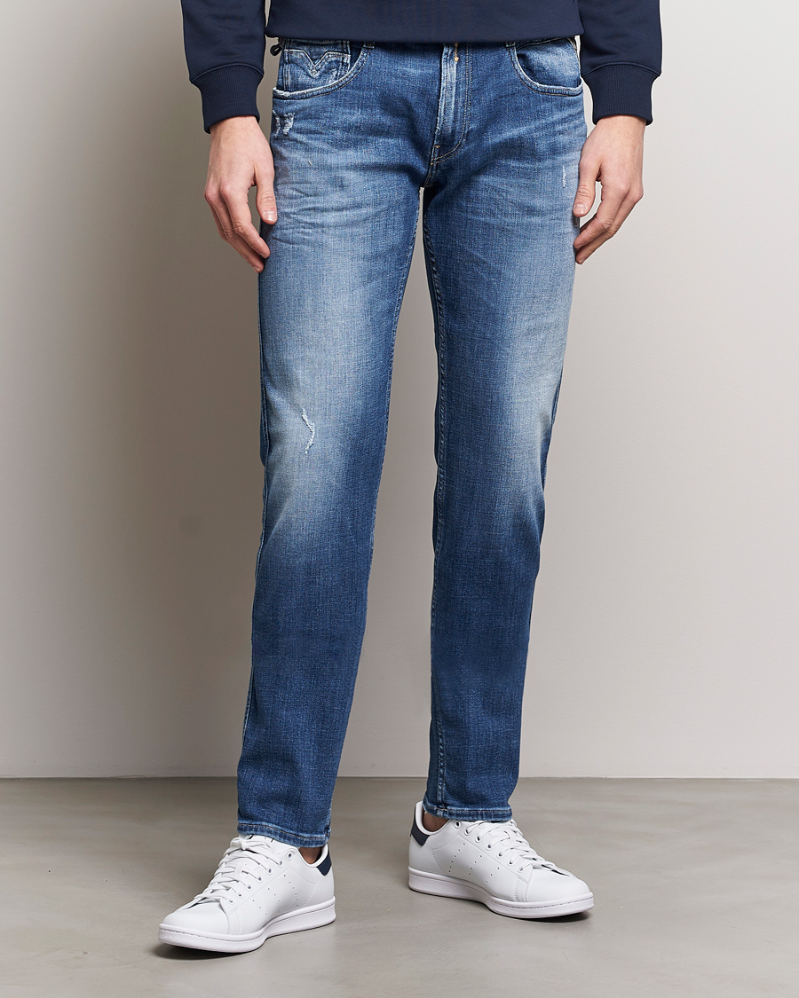 Herr | Blå jeans | Replay | Anbass 5 Year Stretch Jeans Medium Blue