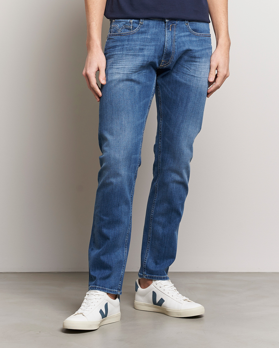 Herr | Blå jeans | Replay | Rocco Regular Fit Stretch Jeans Medium Blue