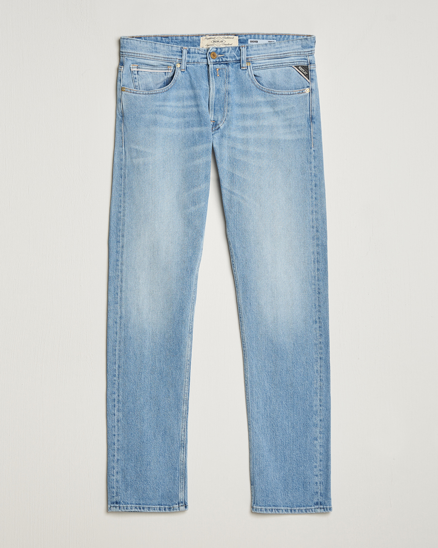 Herr | Jeans | Replay | Grover Straight Fit Stretch Jeans Light Blue