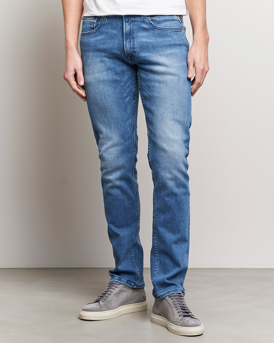 Herr | Tapered fit | Replay | Grover Straight Fit Powerstretch Jeans Medium Blue