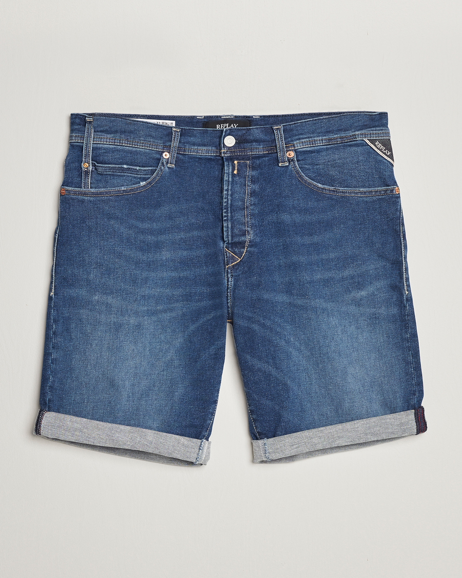 Herr | Shorts | Replay | RBJ981 Hyperflex Denim Shorts Dark Blue