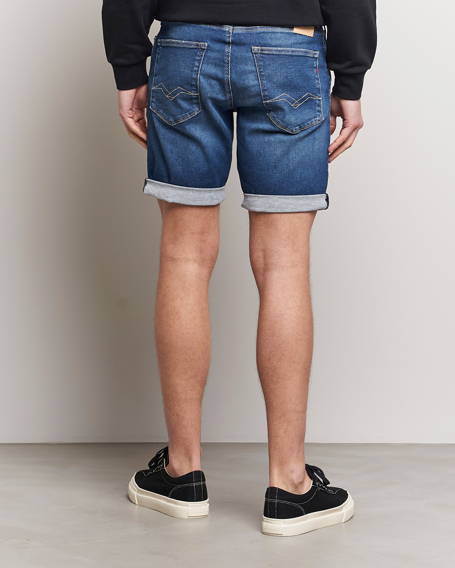 Herr | Shorts | Replay | RBJ981 Hyperflex Denim Shorts Dark Blue
