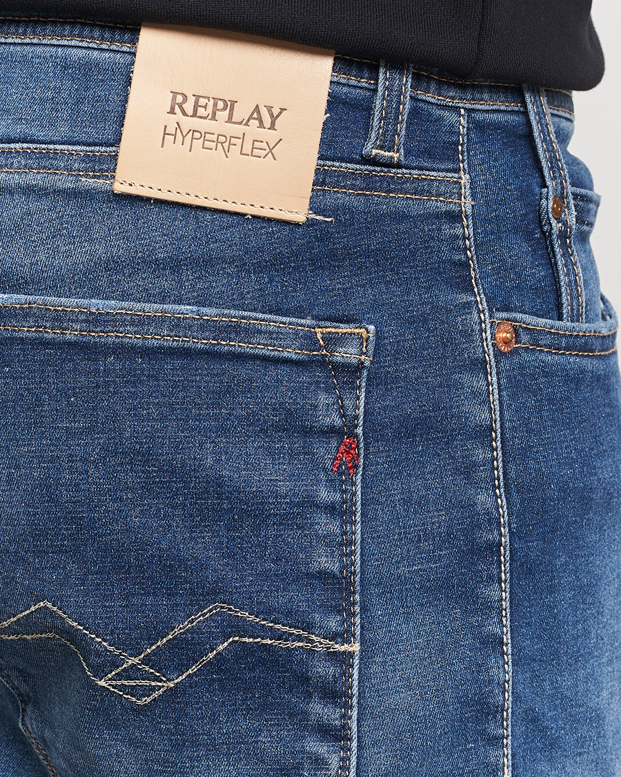 Herr | Shorts | Replay | RBJ981 Hyperflex Denim Shorts Dark Blue