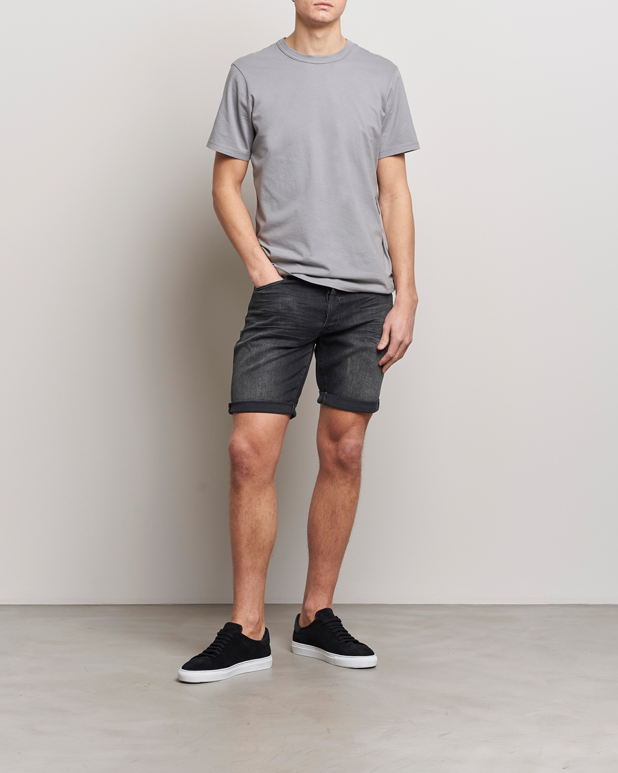 Herr | Shorts | Replay | RBJ981 Super Stretch Bio Denim Shorts Washed Black