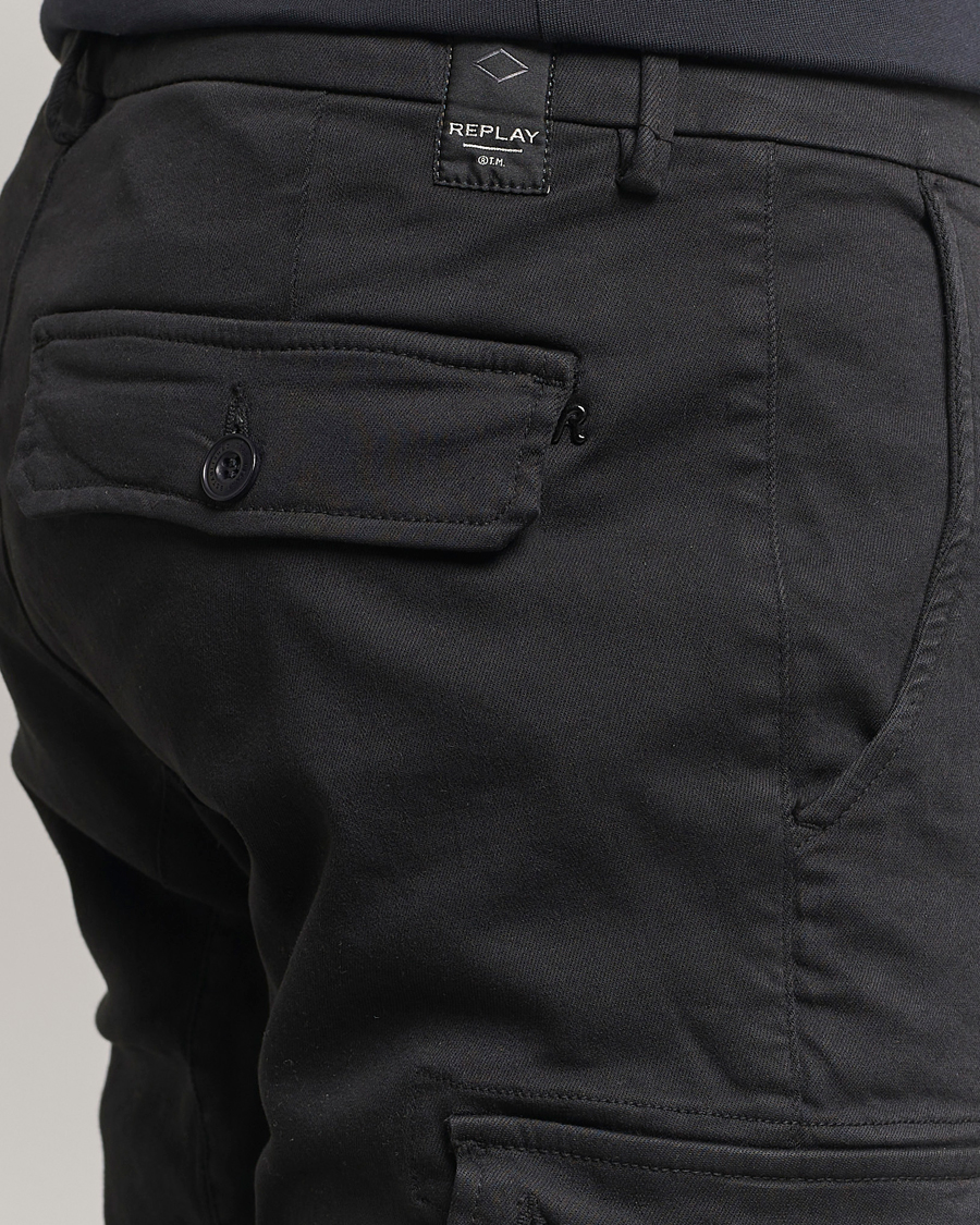 Herr | Byxor | Replay | Anbass Hyperflex X-Lite Cargo Pants Black