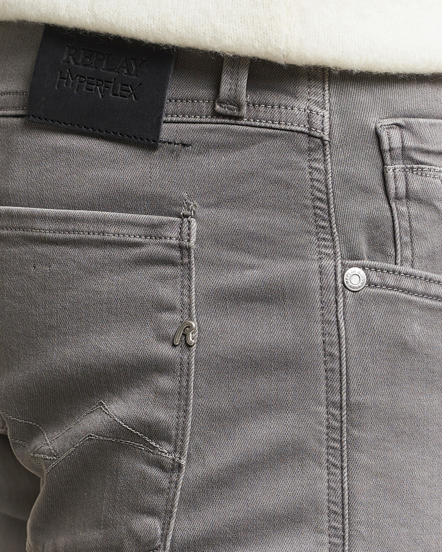 Herr | Byxor | Replay | Anbass Hyperflex X.Lite 5-Pocket Pants Medium Grey