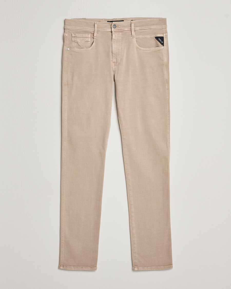 Herr | Byxor | Replay | Anbass Hyperflex X.Lite 5-Pocket Pants Coffee Cream